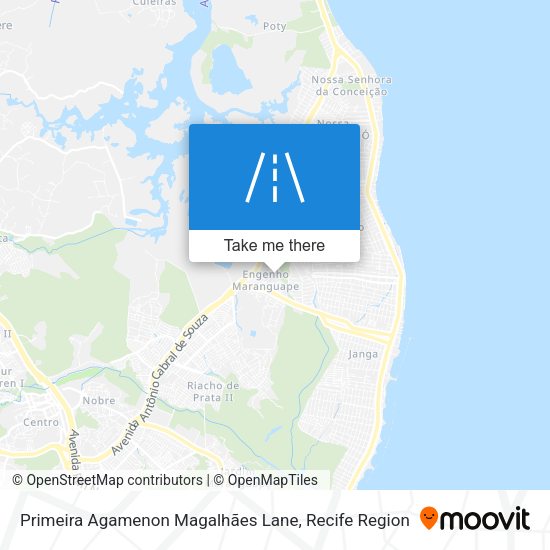 Primeira Agamenon Magalhães Lane map
