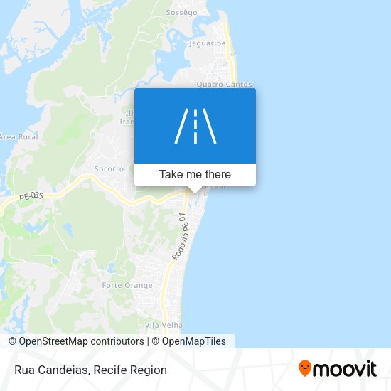 Rua Candeias map