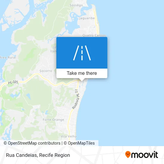 Rua Candeias map