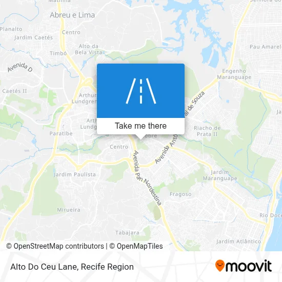 Alto Do Ceu Lane map