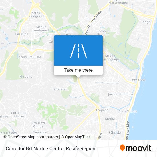 Corredor Brt Norte - Centro map