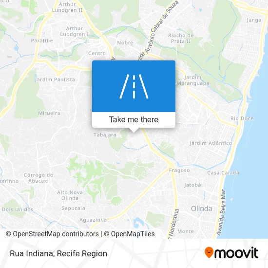 Rua Indiana map