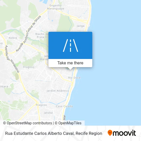 Rua Estudante Carlos Alberto Caval map