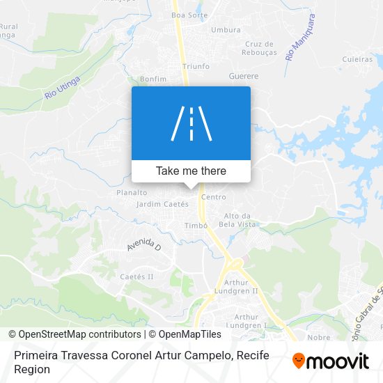 Primeira Travessa Coronel Artur Campelo map