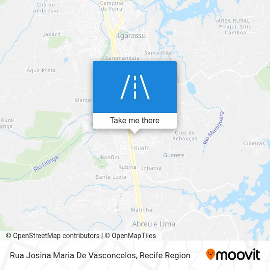 Rua Josina Maria De Vasconcelos map