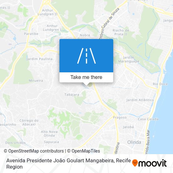 Avenida Presidente João Goulart Mangabeira map