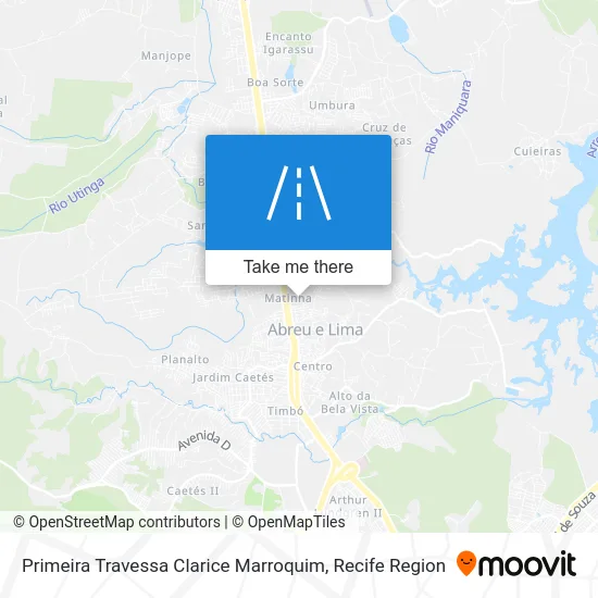 Primeira Travessa Clarice Marroquim map