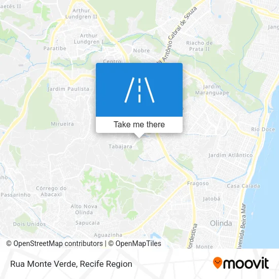 Rua Monte Verde map