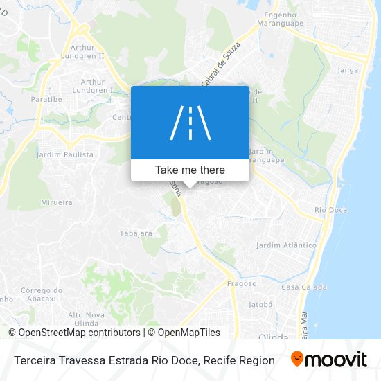 Terceira Travessa Estrada Rio Doce map