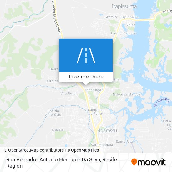 Rua Vereador Antonio Henrique Da Silva map