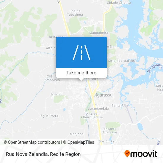 Rua Nova Zelandia map