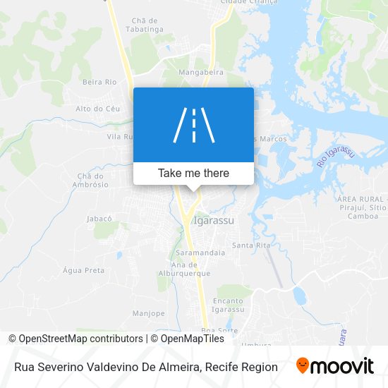 Rua Severino Valdevino De Almeira map