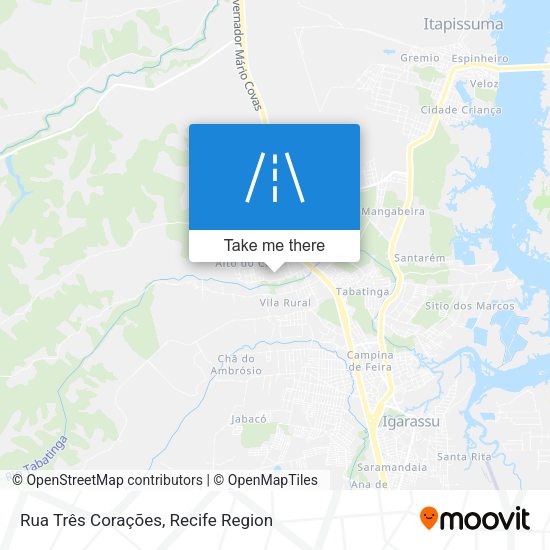 Rua Três Corações map