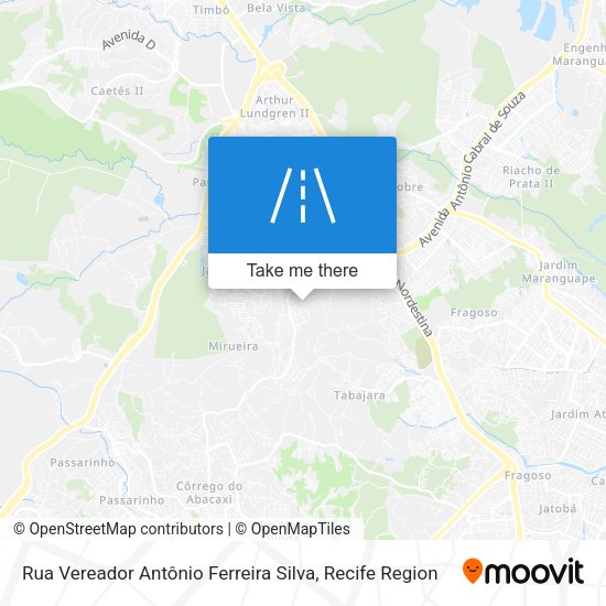 Rua Vereador Antônio Ferreira Silva map