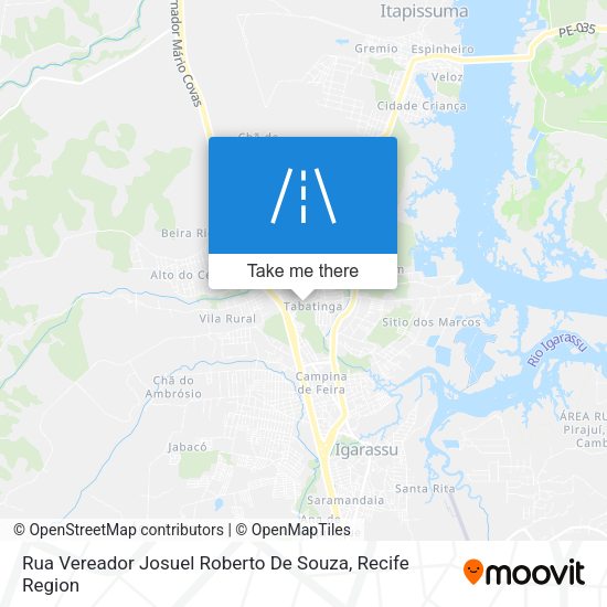 Rua Vereador Josuel Roberto De Souza map