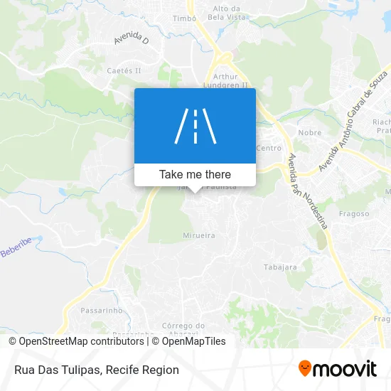Rua Das Tulipas map