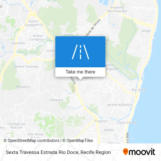 Sexta Travessa Estrada Rio Doce map