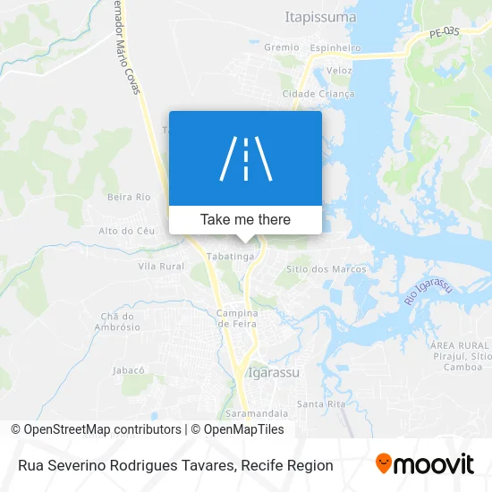 Rua Severino Rodrigues Tavares map
