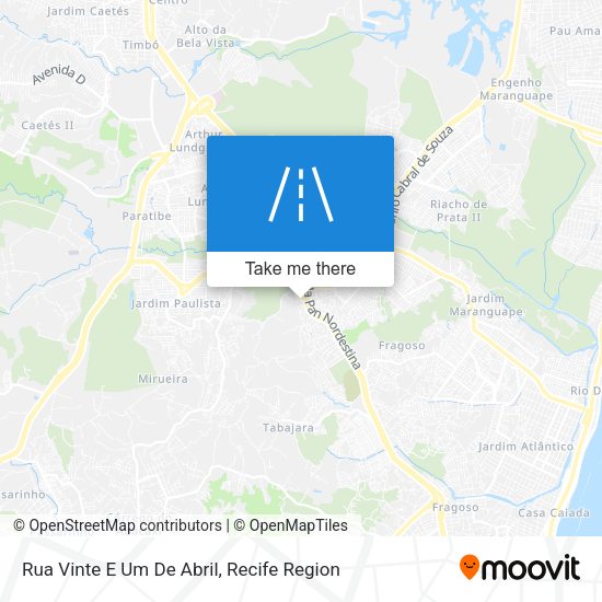 Rua Vinte E Um De Abril map
