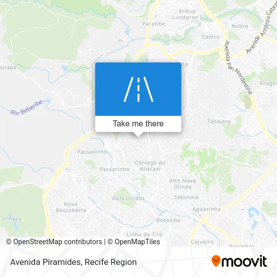 Avenida Piramides map