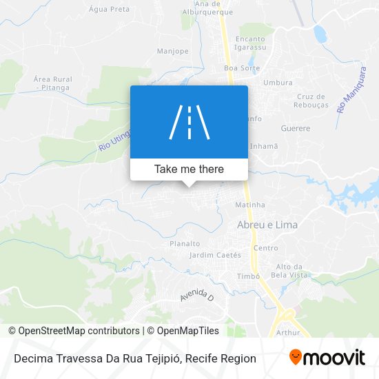 Decima Travessa Da Rua Tejipió map