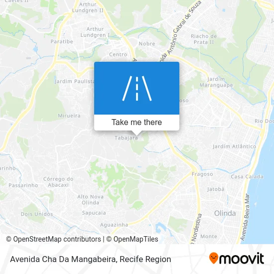 Avenida Cha Da Mangabeira map