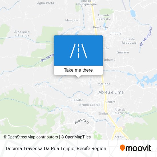 Décima Travessa Da Rua Tejipió map