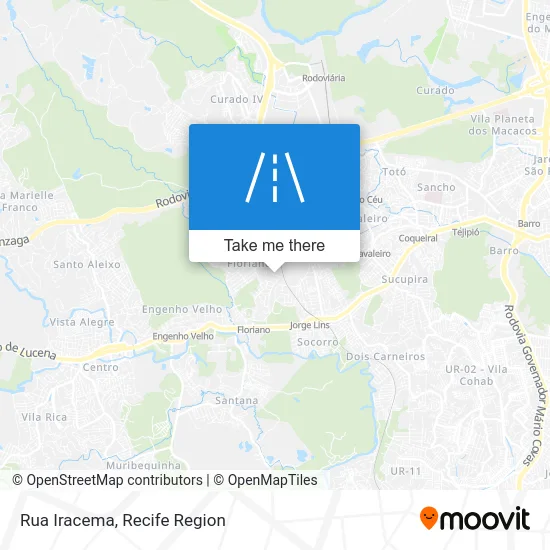 Rua Iracema map