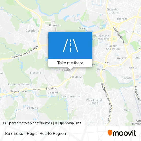 Rua Edson Regis map