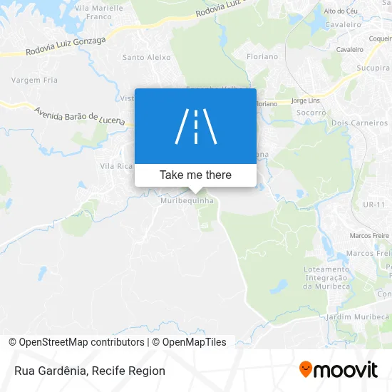 Rua Gardênia map