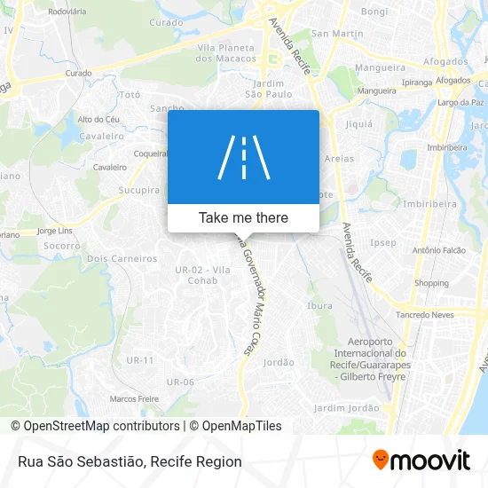 Rua São Sebastião map