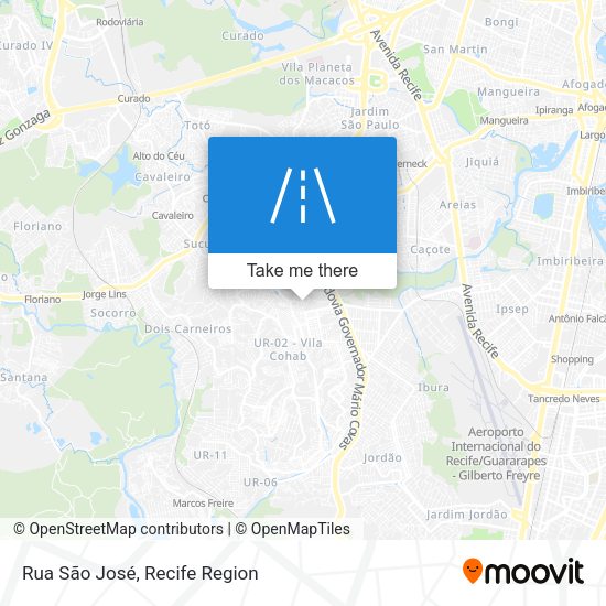 Rua São José map
