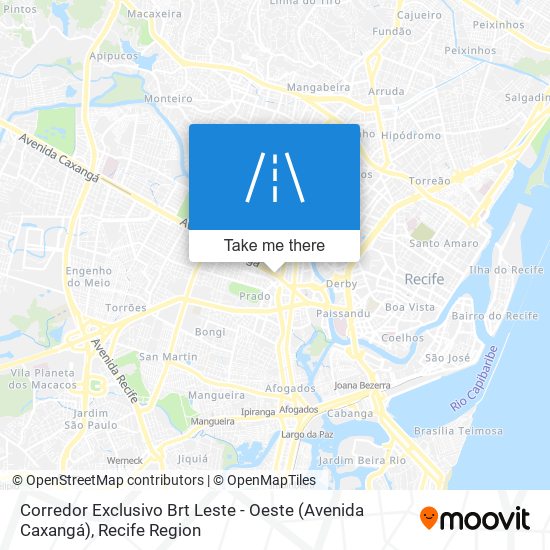 Corredor Exclusivo Brt Leste - Oeste (Avenida Caxangá) map