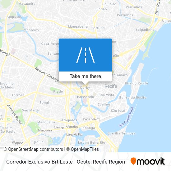 Corredor Exclusivo Brt Leste - Oeste map