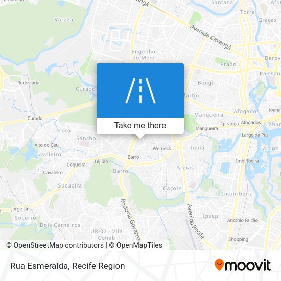Rua Esmeralda map