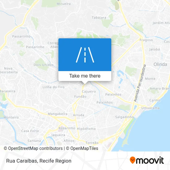 Rua Caraíbas map