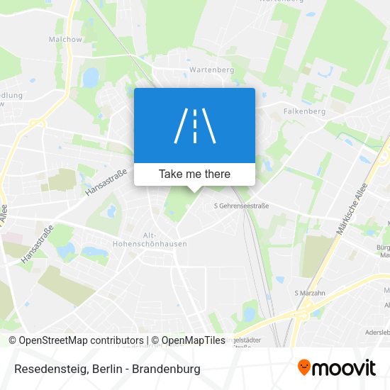 Resedensteig map