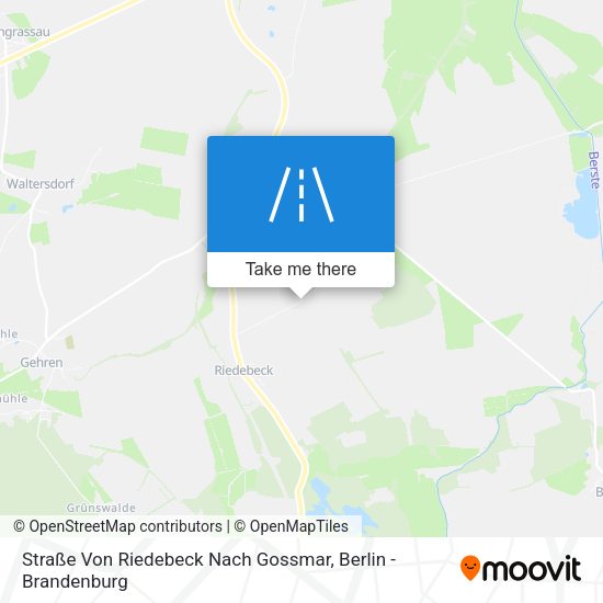 Straße Von Riedebeck Nach Gossmar map