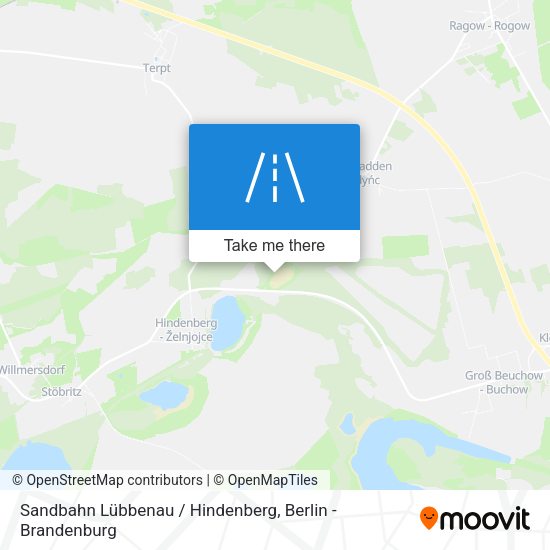 Sandbahn Lübbenau / Hindenberg map