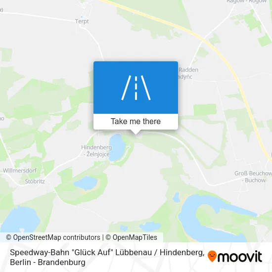 Карта Speedway-Bahn "Glück Auf" Lübbenau / Hindenberg
