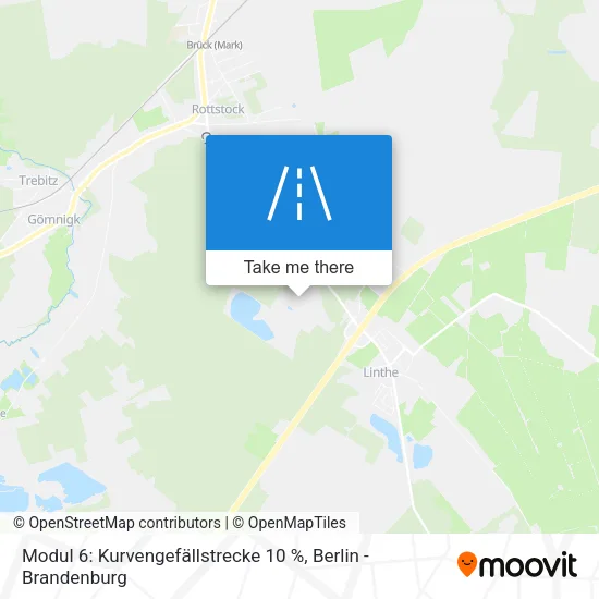Карта Modul 6: Kurvengefällstrecke 10 %