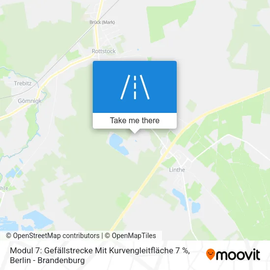 Карта Modul 7: Gefällstrecke Mit Kurvengleitfläche 7 %