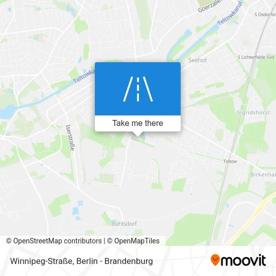 Карта Winnipeg-Straße