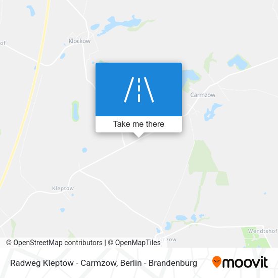 Radweg Kleptow - Carmzow map