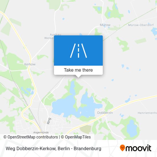 Weg Dobberzin-Kerkow map