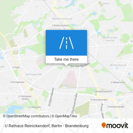 Карта U Rathaus Reinickendorf