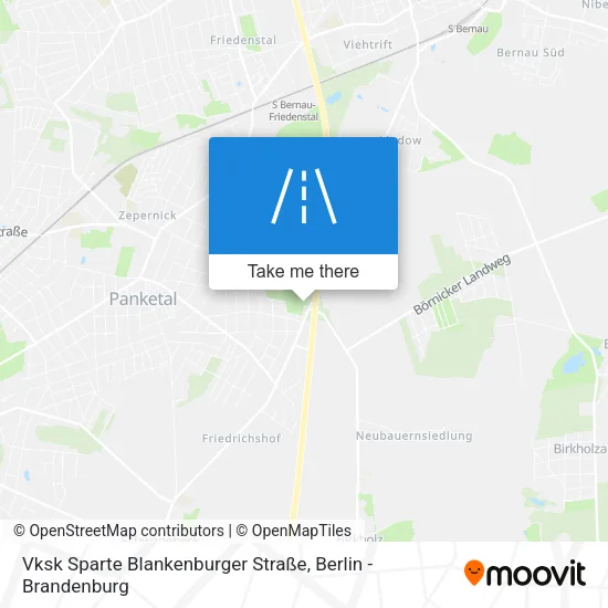 Карта Vksk Sparte Blankenburger Straße