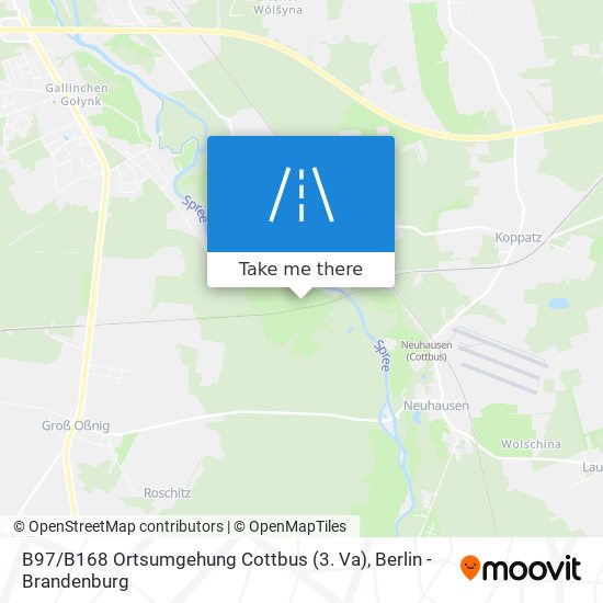 B97 / B168 Ortsumgehung Cottbus (3. Va) map