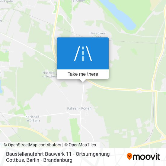 Baustellenufahrt Bauwerk 11 - Ortsumgehung Cottbus map
