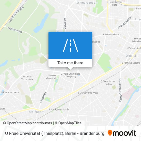 U Freie Universität (Thielplatz) map